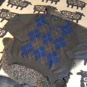 Saks Fifth Ave Merino Argyl Sweater